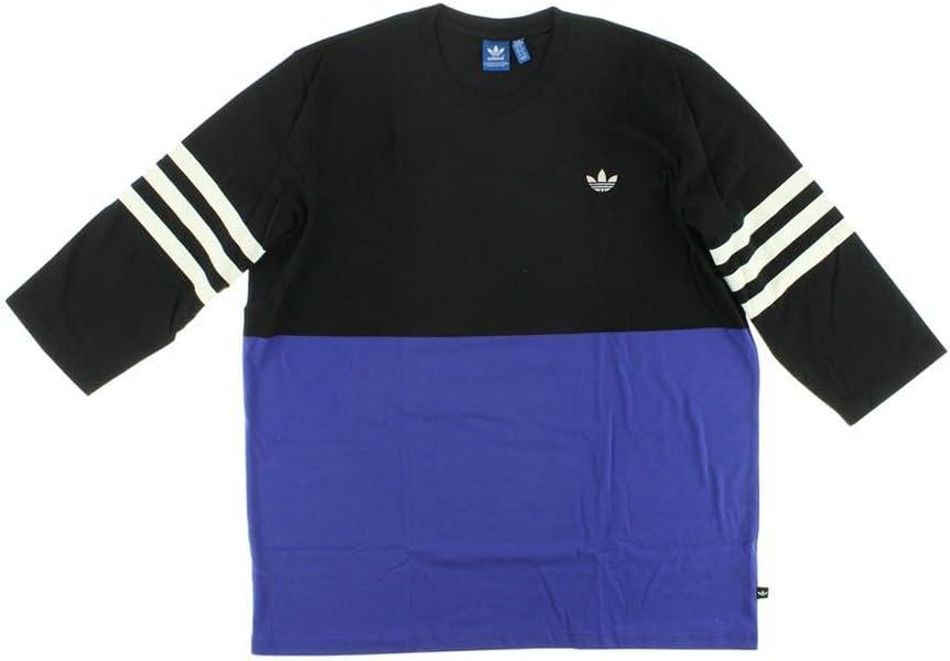 imageadidas Mens Essentials 3stripes TeeBlackPurpleWhitepurple