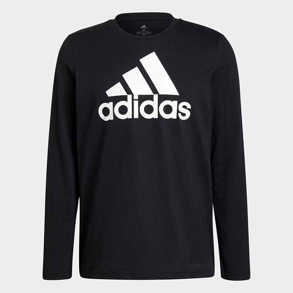 imageadidas Mens Essentials Long Sleeve TeeBlackWhiteWhite
