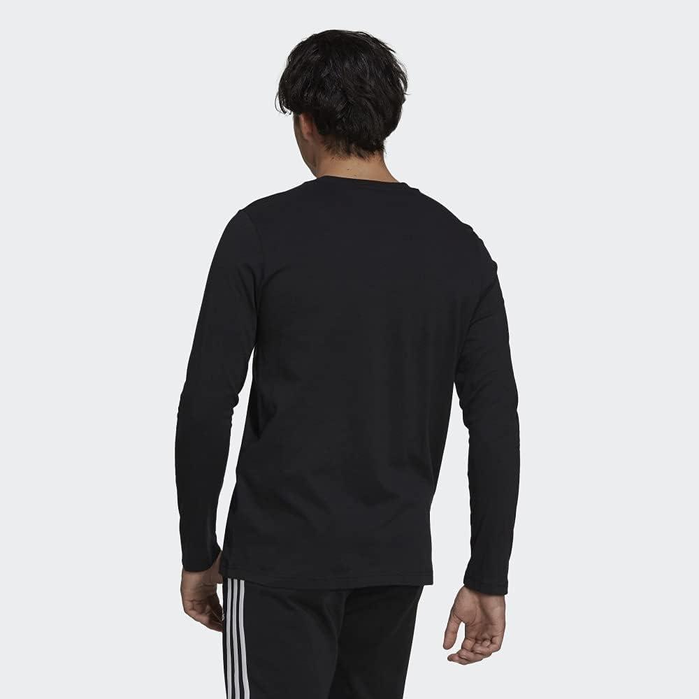 imageadidas Mens Essentials Long Sleeve TeeBlackWhiteWhite