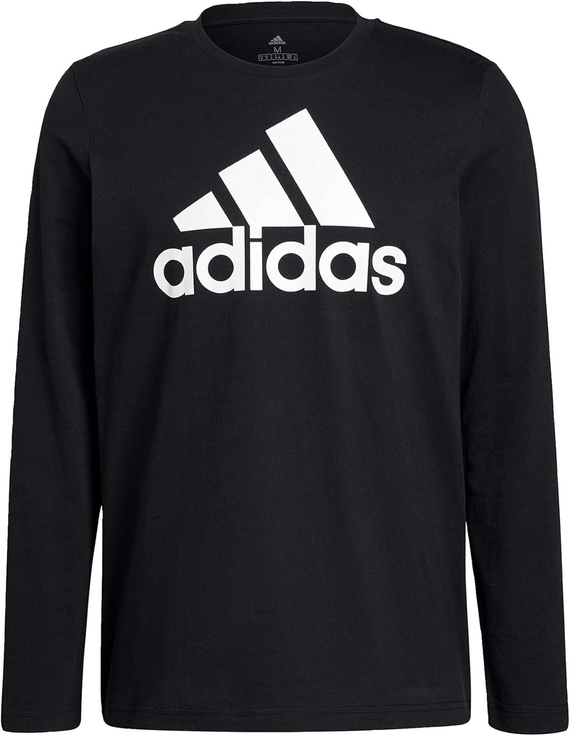 imageadidas Mens Essentials Long Sleeve TeeBlackWhiteWhite