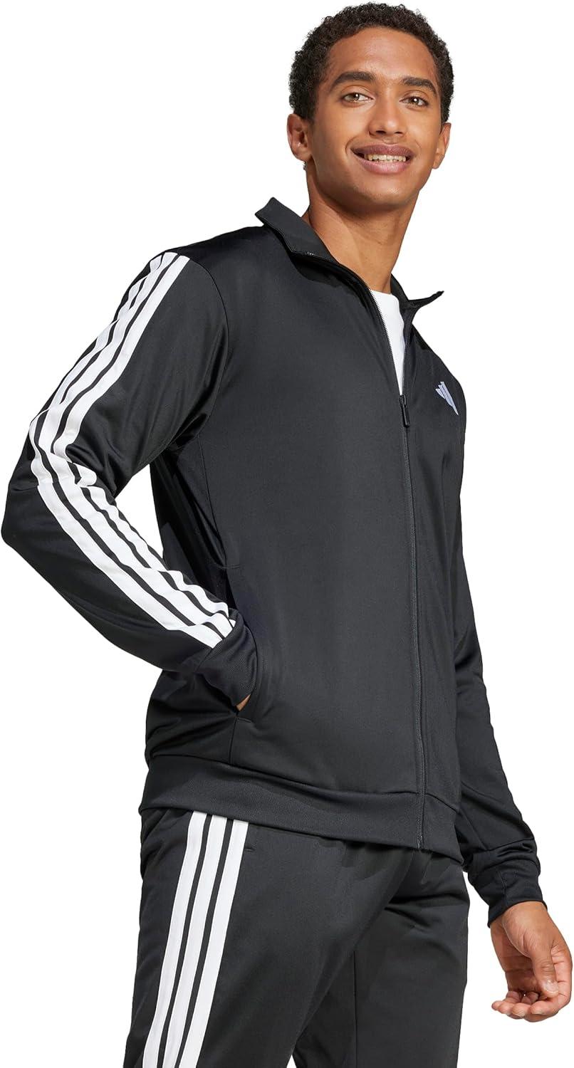 imageadidas Mens Essentials Warmup 3stripes Track TopBlack