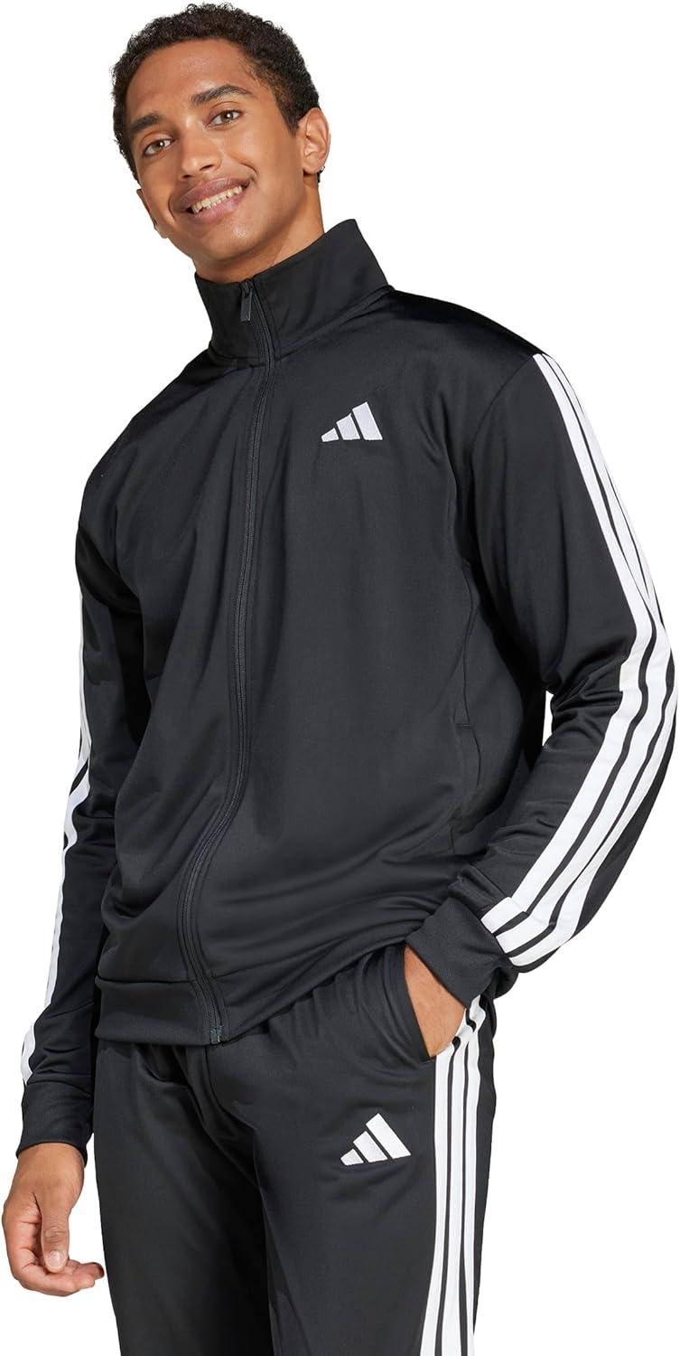 imageadidas Mens Essentials Warmup 3stripes Track TopBlack
