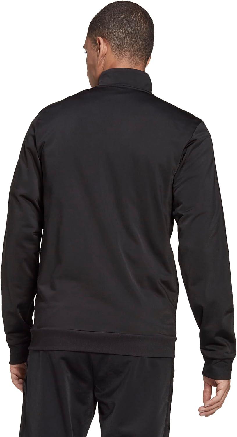 imageadidas Mens Essentials Warmup 3stripes Track TopBlackBlack