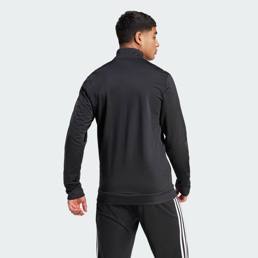 imageadidas Mens Essentials Warmup 3stripes Track TopBlackWhite
