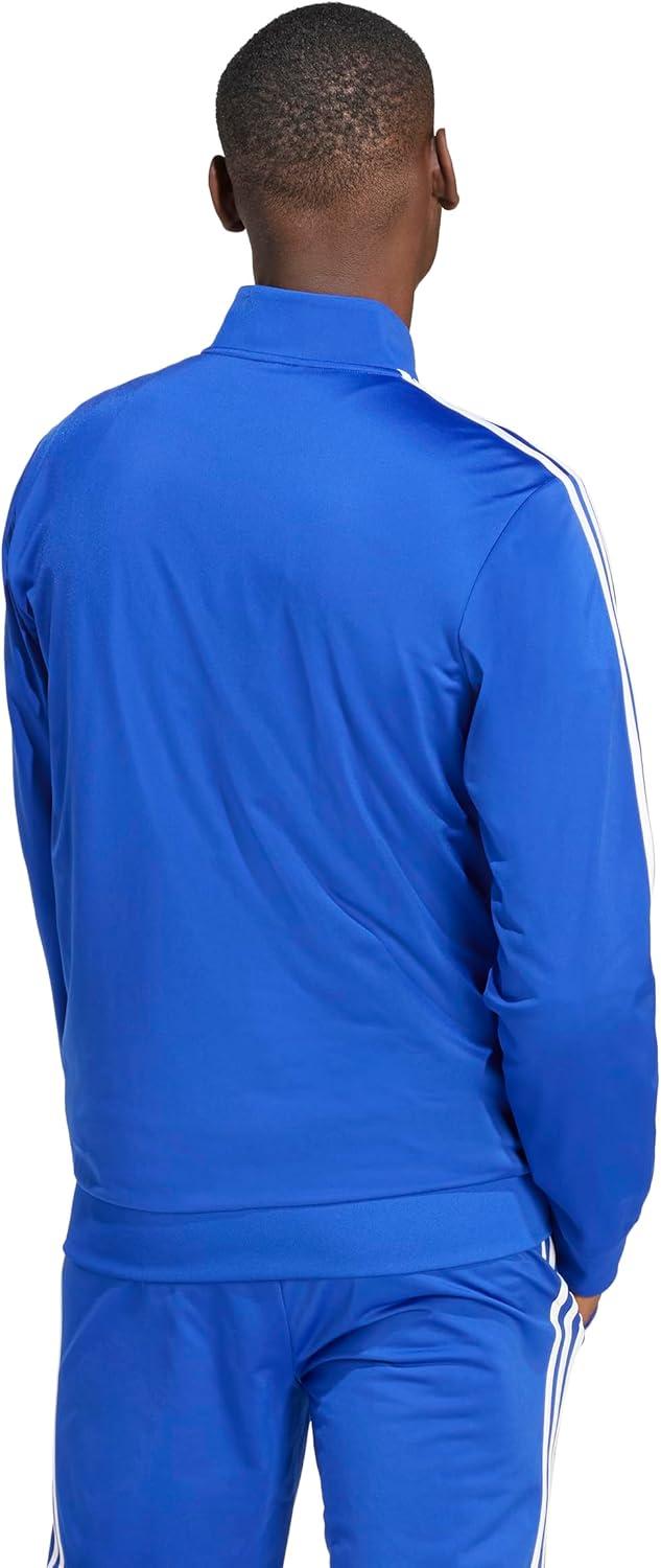 imageadidas Mens Essentials Warmup 3stripes Track TopSemi Lucid BlueWhite