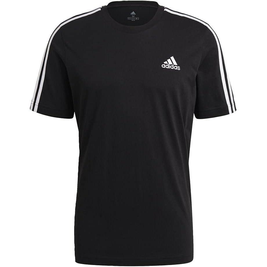 imageadidas Mens Essentials 3stripes TeeBlack  White