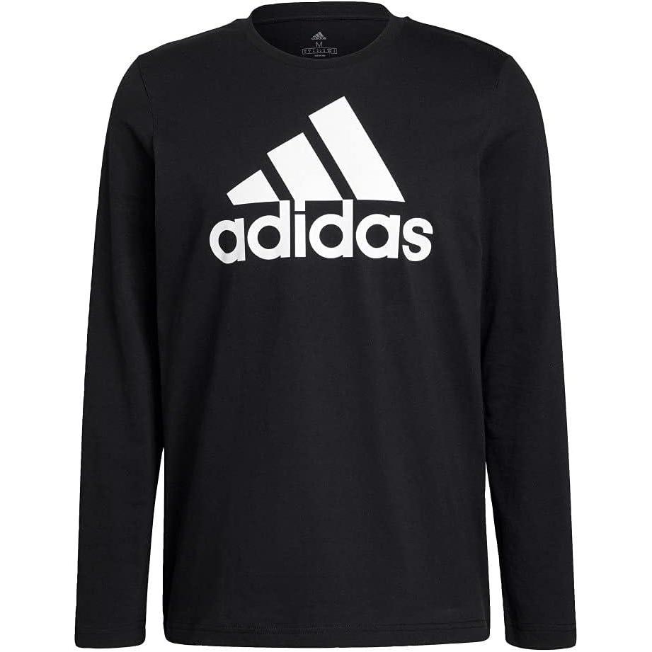 imageadidas Mens Essentials Long Sleeve TeeBlackWhiteWhite