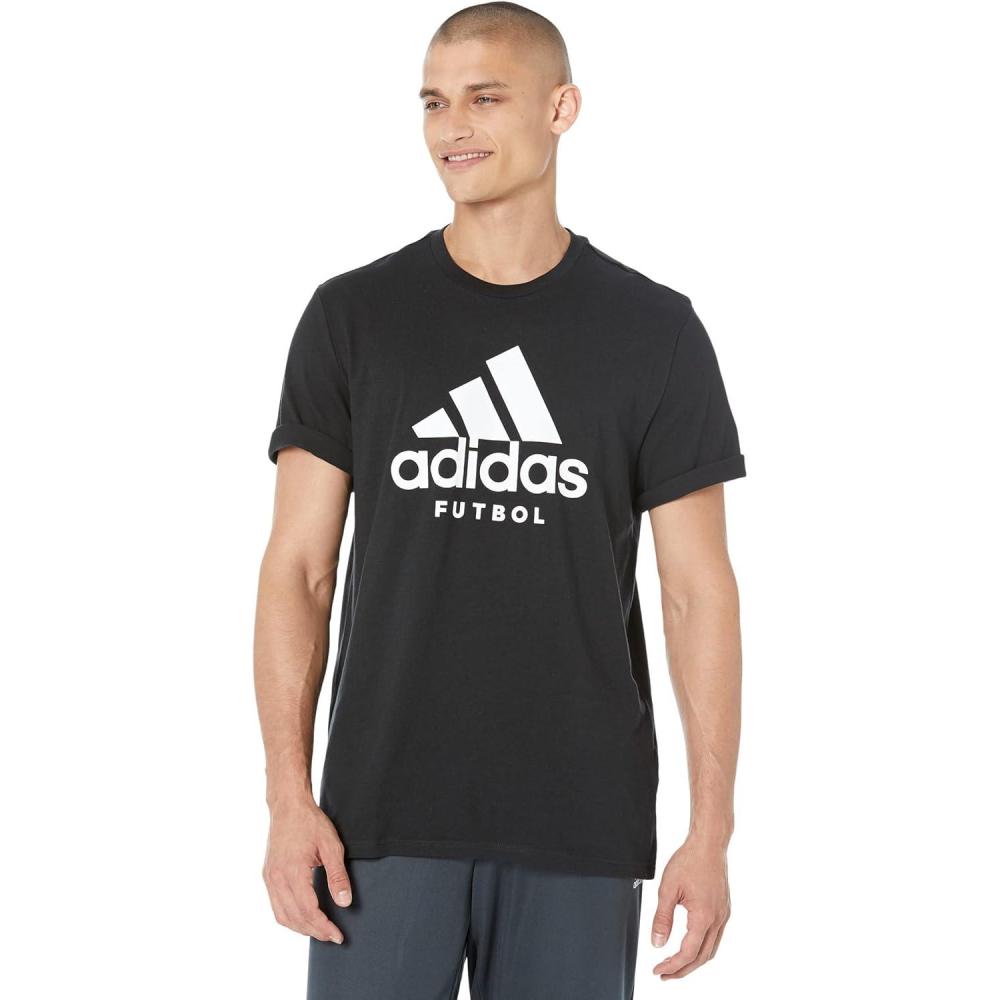 imageadidas Mens Futbol Logo TeeBlack