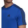 imageadidas Mens Aeroready Designed 2 Move Sport 3Stripes TeeTeam Royal BlueBlack