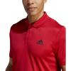 imageadidas Mens Designed to Move 3Stripes Polo ShirtBetter ScarletBlack