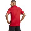 imageadidas Mens Designed to Move 3Stripes Polo ShirtBetter ScarletBlack