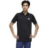 imageadidas Mens Designed to Move 3Stripes Polo ShirtBlackWhite