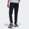 imageadidas Mens Essentials Fleece Tapered Elastic Cuff 3Stripes PantsLegend Ink