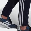 imageadidas Mens Essentials Fleece Tapered Elastic Cuff 3Stripes PantsLegend Ink