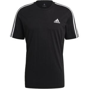imageadidas Mens Essentials 3stripes TeeBlack  White