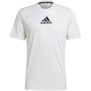 imageadidas Mens Primeblue Designed 2 Move 3Stripes TeeWhiteBlack