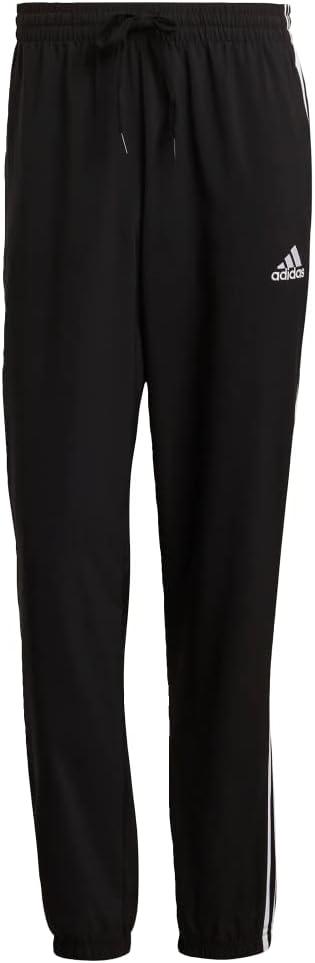 imageadidas Mens Aeroready Essentials Elastic Cuff 3Stripes PantsBlackWhite
