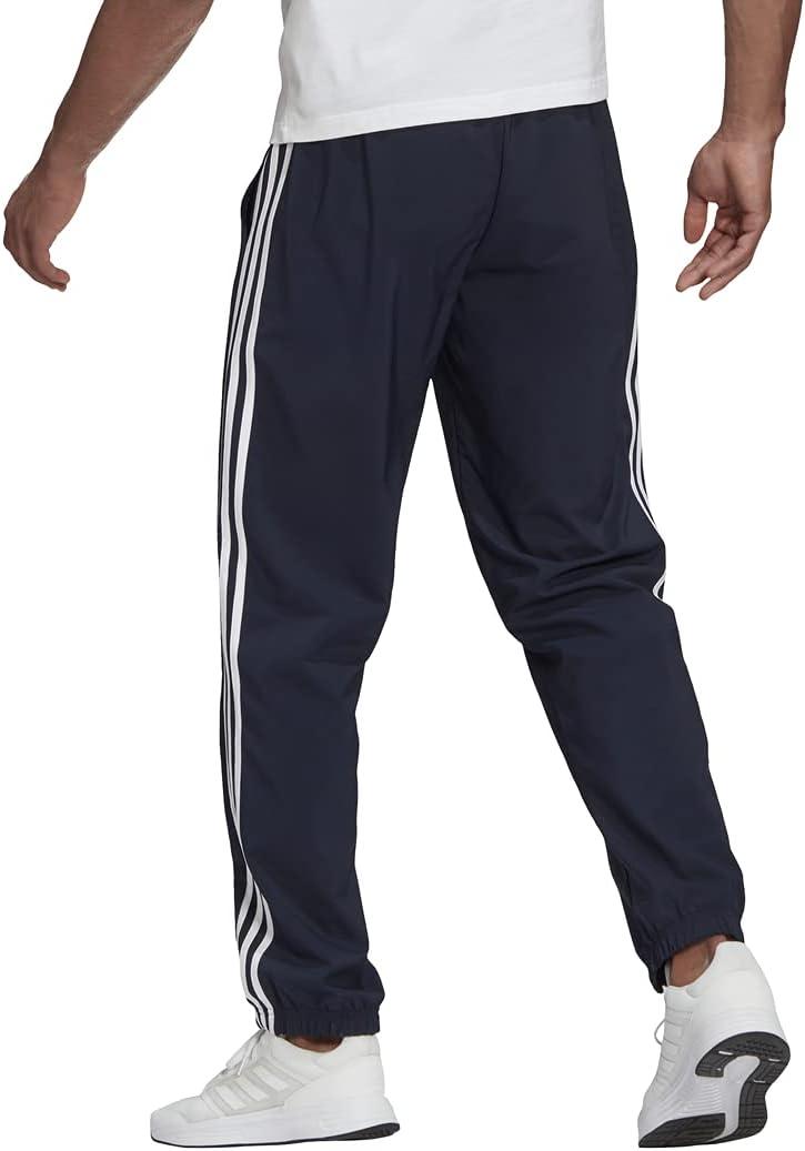 imageadidas Mens Aeroready Essentials Elastic Cuff 3Stripes PantsLegend InkWhite