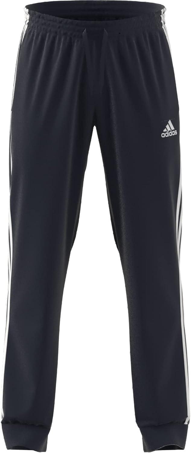 imageadidas Mens Aeroready Essentials Tapered Cuff Woven 3Stripes PantsLegend Ink