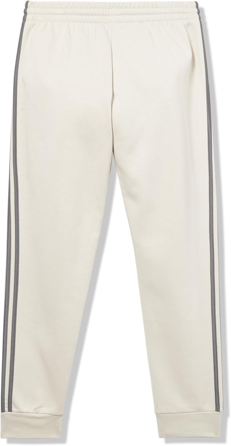 imageadidas Mens Essentials 3Stripes Fleece Tapered Cuff PantsAlumina