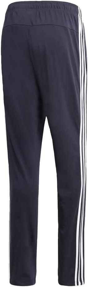 imageadidas Mens Essentials 3Stripes Tapered Open Hem PantsInkWhite