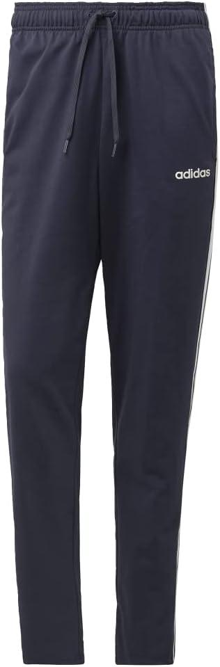 imageadidas Mens Essentials 3Stripes Tapered Open Hem PantsInkWhite