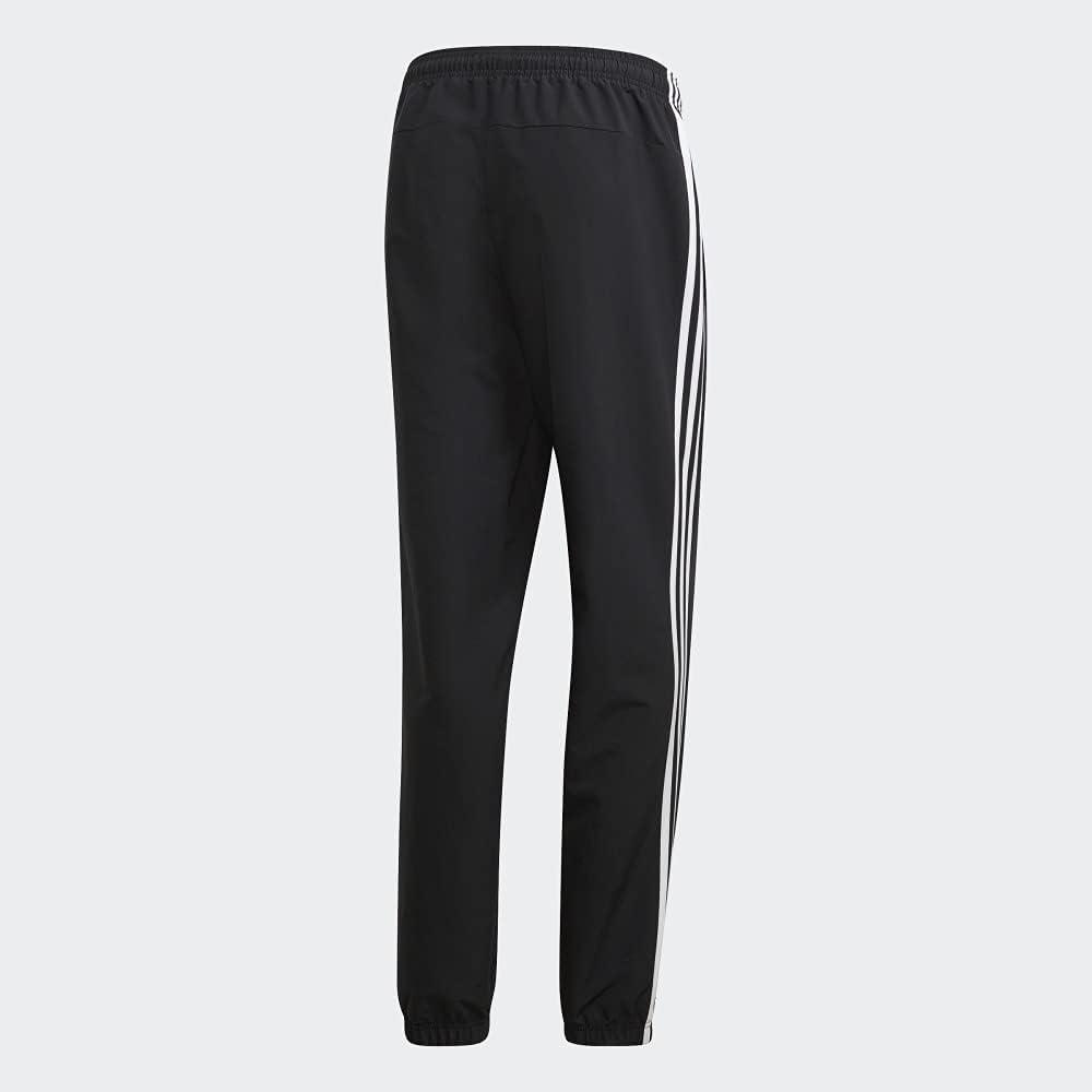 imageadidas Mens Essentials 3Stripes Wind PantsBlackWhite