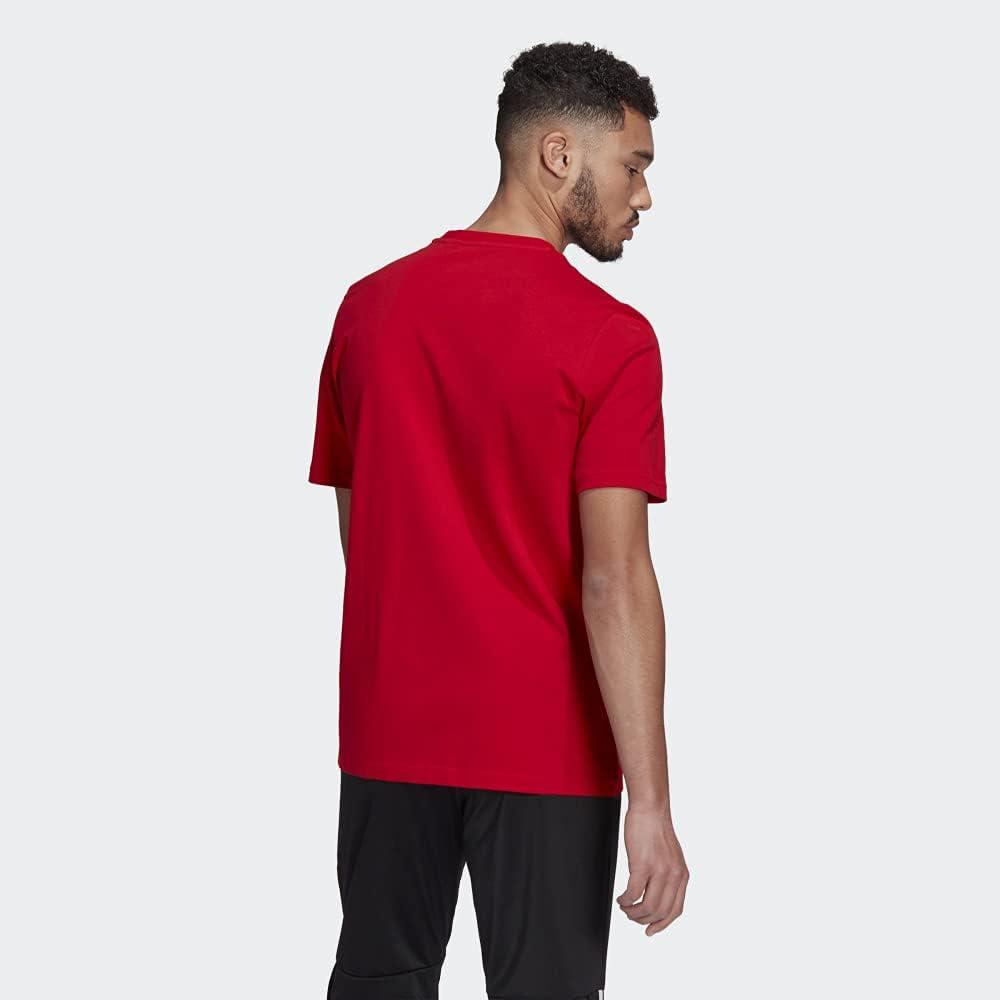 imageadidas Mens Essentials Embroidered Linear Logo TeeScarlet