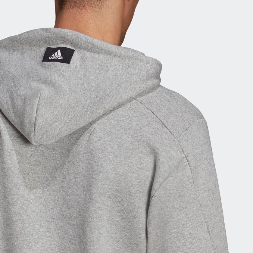 imageadidas Mens Sportswear Future Icons Three Bar HoodieMedium Grey Heather