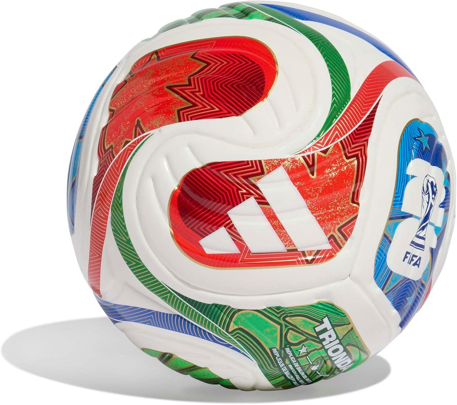 imageadidasSoccer BallWhiteTeam Royal BlueSolar BluePower RedTrionda