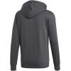 imageadidas Mens Essentials 3Stripes Fleece HoodieDark Grey HeatherBlack
