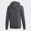 imageadidas Mens Essentials 3Stripes Fleece HoodieDark Grey HeatherBlack
