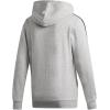 imageadidas Mens Essentials 3Stripes Fleece HoodieMedium Grey HeatherBlack