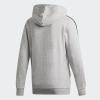imageadidas Mens Essentials 3Stripes Fleece HoodieMedium Grey HeatherBlack