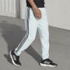 imageadidas Mens Essentials 3Stripes Fleece Tapered Cuff PantsAlmost BlueBlack