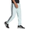 imageadidas Mens Essentials 3Stripes Fleece Tapered Cuff PantsAlmost BlueBlack