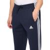 imageadidas Mens Essentials 3Stripes Fleece Tapered Cuff PantsBetter ScarletWhite