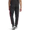 imageadidas Mens Essentials 3Stripes Fleece Tapered Cuff PantsBlackBetter Scarlet
