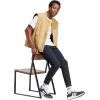 imageadidas Mens Essentials 3Stripes Fleece Tapered Cuff PantsBlackBlack