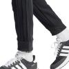 imageadidas Mens Essentials 3Stripes Fleece Tapered Cuff PantsBlackBlack
