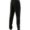 imageadidas Mens Essentials 3Stripes Fleece Tapered Cuff PantsBlackBlackBlack