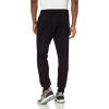 imageadidas Mens Essentials 3Stripes Fleece Tapered Cuff PantsBlackBlackBlack