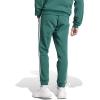 imageadidas Mens Essentials 3Stripes Fleece Tapered Cuff PantsCollegiate Green