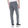 imageadidas Mens Essentials 3Stripes Fleece Tapered Cuff PantsDark Grey Heather