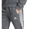 imageadidas Mens Essentials 3Stripes Fleece Tapered Cuff PantsDark Grey Heather