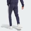 imageadidas Mens Essentials 3Stripes Fleece Tapered Cuff PantsInk