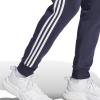 imageadidas Mens Essentials 3Stripes Fleece Tapered Cuff PantsLegend Ink