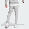 imageadidas Mens Essentials 3Stripes Fleece Tapered Cuff PantsMedium Grey Heather