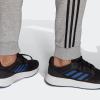 imageadidas Mens Essentials 3Stripes Fleece Tapered Cuff PantsMedium Grey HeatherBlack