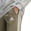imageadidas Mens Essentials 3Stripes Fleece Tapered Cuff PantsOlive Strata